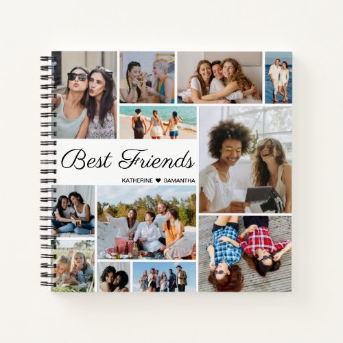 12 Photo Collage Best Friends Forever Notebook