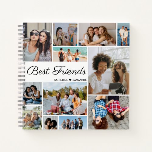 12 Photo Collage Best Friends Forever Notebook
