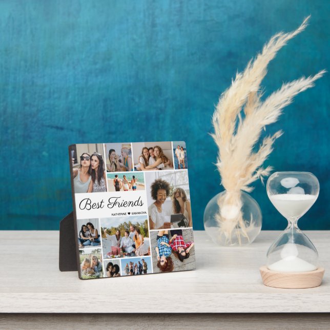 12 Photo Collage Best Friends Forever Plaque (Insitu)