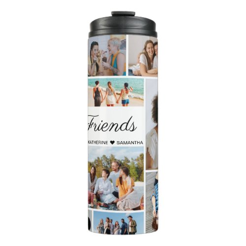 12 Photo Collage Best Friends Forever Thermal Tumbler