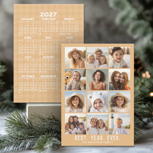 12 Photo Collage Best Year Ever - 2027 Calendar Holiday Card