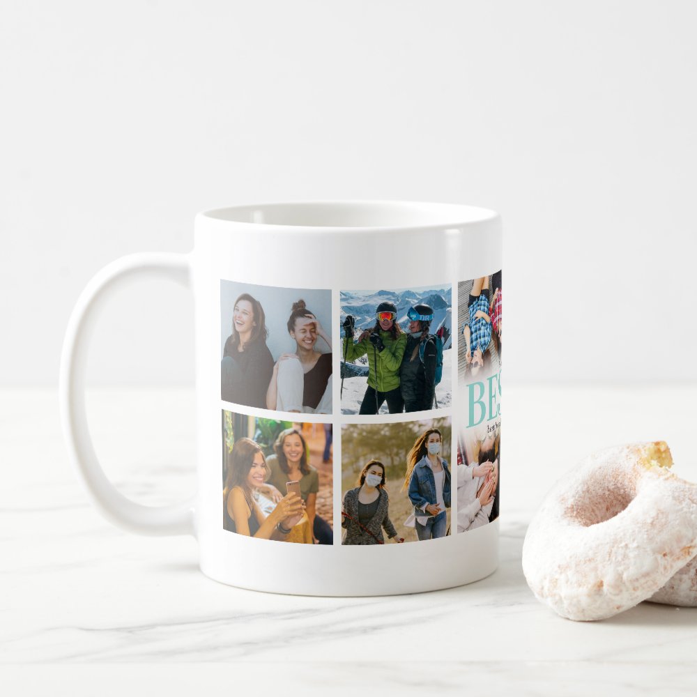 Photo Collage Bestie Custom Coffee Mug