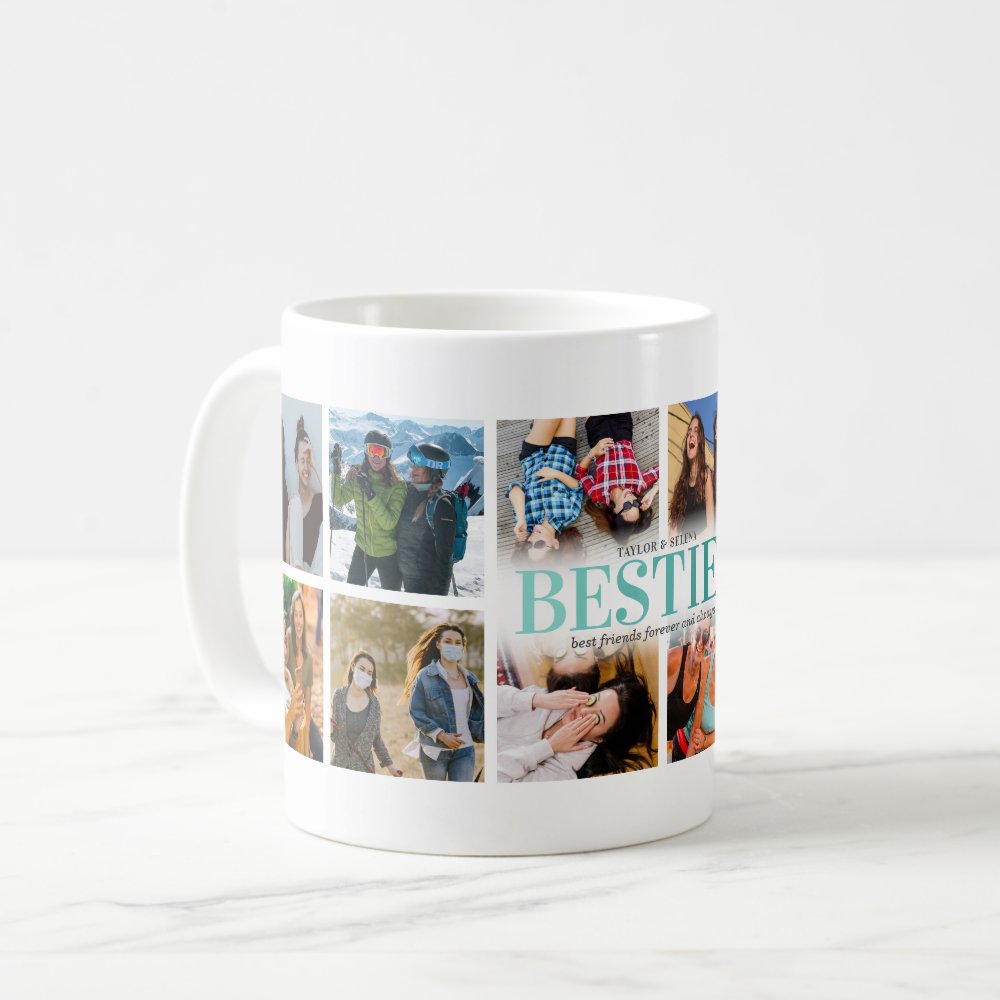 Photo Collage Bestie Custom Coffee Mug