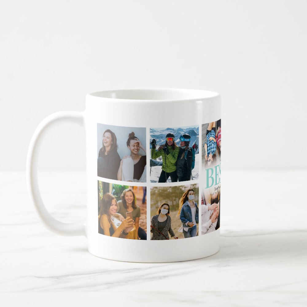 Photo Collage Bestie Custom Coffee Mug