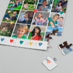 12 photo collage LOVE for BEST MOM red script Jigsaw Puzzle<br><div class="desc">Replace the 12 square photos with your favorite family shoots and make this square puzzle a cute modern keepsake gift for your mother or grandmother. It could be a cute gift for Mother's Day, for your grandparents, parents, for your mother or father birthday or a special occasion or just as...</div>