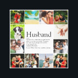 12 Photo Collage Modern Cool Husband Definition  Canvas Print<br><div class="desc">Personalise with 12 favourite photos and personalized text for your special husband to create a unique gift for birthdays,  anniversaries,  weddings,  Christmas or any day you want to show how much he means to you. A perfect way to show him how amazing he is every day. Designed by Thisisnotme©</div>