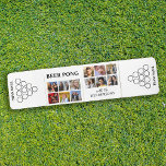 12 Photo Collage Personalized Beer Pong Table<br><div class="desc">This personalized beer pong table featuring a white background, 12 photos, template text which reads 'BEER PONG WITH THE HENDERSONS' and personalized with your team names. The table will make a great addition to any christmas, birthday, engagement, wedding party and more. All of the font styles and background color can...</div>