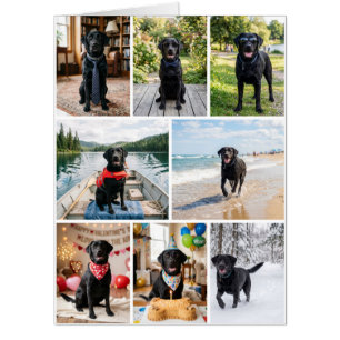 12 Photo Collage Personalized Custom Card