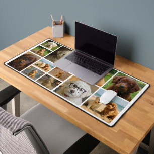 12 Photo Collage Personalized Desk Mat