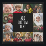 12 Photo Collage - Photos Only Square Cropped Faux Canvas Print<br><div class="desc">The artwork is completely surrounded with photos. Use 12 square photos and make a unique and trendy family wall art with a grid of photos and text.</div>