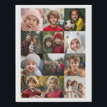 12 Photo Collage - Photos Only Square Cropped Faux Canvas Print<br><div class="desc">The print is completely covered with photos. Use 12 square photos and make a unique and trendy family design with a grid of photos only.</div>