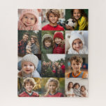 12 Photo Collage - Photos Only Square Cropped Jigsaw Puzzle<br><div class="desc">The puzzle is completely covered with photos. Use 12 square photos and make a unique and trendy family puzzle with a grid of photos only.</div>