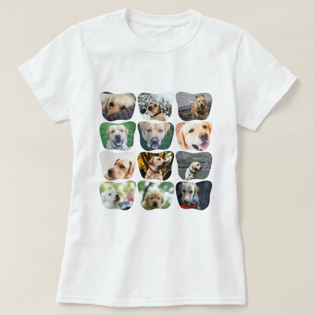 12 Photo Collage Unique Personalized T-Shirt (Design Front)