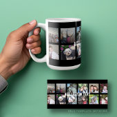 12 Photo Collage with Black Background Coffee Mug