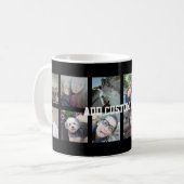 12 Photo Collage with Black Background Coffee Mug (Front Left)