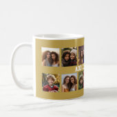 12 Photo Collage with Gold Background Coffee Mug (Left)