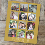 12 Photo Collage with Gold Background Flyer<br><div class="desc">Add your favorite pics to this fun template. You can use Instagram photos or any photos for this grid.</div>
