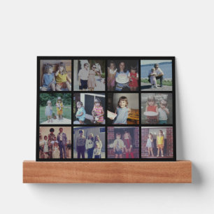 12 Photo Collage with Simple Black Background Picture Ledge