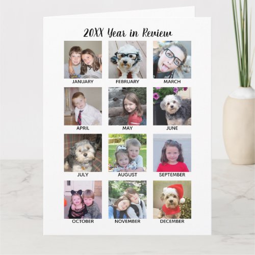 12 Photo Collage with Year in Review 2020 Card