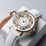 12 Photo Custom Collage  Watch<br><div class="desc">Display your favorite photos on this beautiful personalized watch. Add your custom text of a one of a kind design or gift for spouse,  grandparents,  grad,  etc.</div>