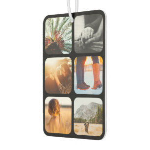 12 Photo Double Sided Template Grid Rounded Frame Air Freshener