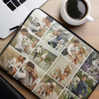 12 Photo Gallery Personalized Laptop Sleeve
