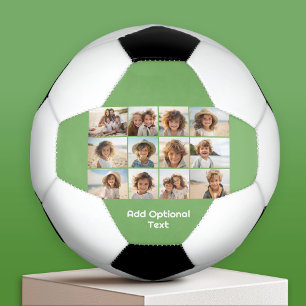 12 Photo Grid Collage - Sage Green - Mod Type Soccer Ball