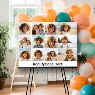 12 Photo Grid Collage - White - Mod Type Black Foam Board