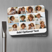 12 Photo Grid Collage - White - Mod Type Black Magnet
