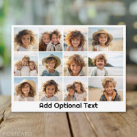 12 Photo Grid Collage - White - Mod Type Black