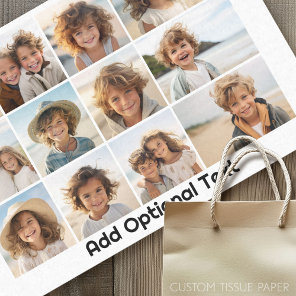 12 Photo Grid Collage - White - Mod Type Black Tissue Paper