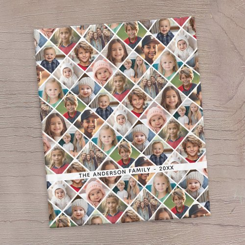 12 Photo Instagram Collage _ diamond shaped grid Fleece Blanket