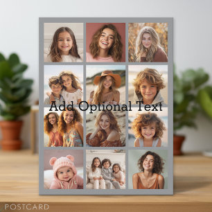 12 Photo Instagram Collage pastel grey background Postcard