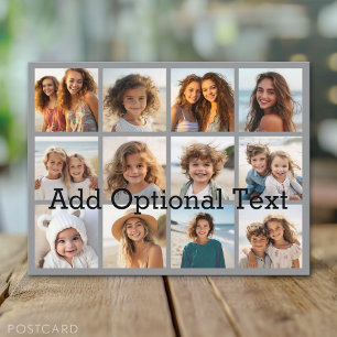 12 Photo Instagram Collage pastel grey background Postcard