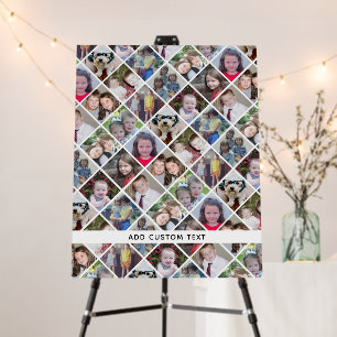 12 Photo Instagram Collage - with 1 Line of Text Foam Board