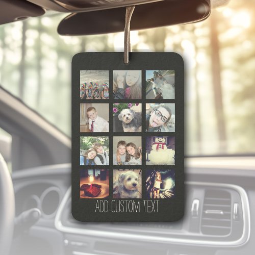 12 Photo Instagram Collage with Black Background Air Freshener