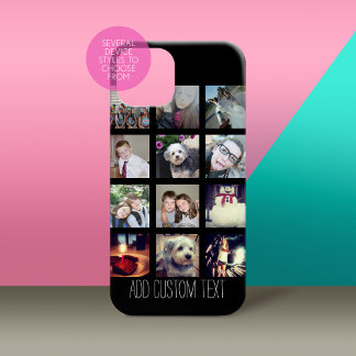 12 Photo Instagram Collage with Black Background Case-Mate iPhone 14 Plus Case