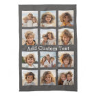 12 Photo Instagram Collage with Gray Background