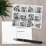 12 Photo Instagram Collage with White Background Postcard<br><div class="desc">Add your favorite pics to this fun template. You can use Instagram photos or any photos for this grid.</div>