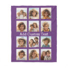 12 Photo Square Collage with Purple Background