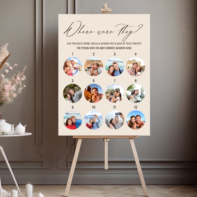 12 Photos Where Were They Bridal Shower Foam Board (Creator Uploaded)