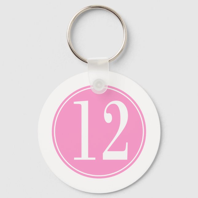 #12 Pink Circle Keychain (Front)