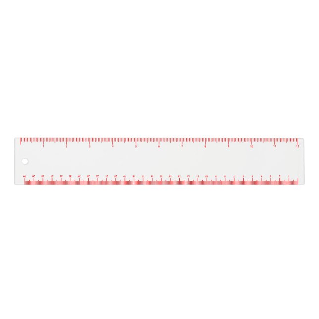 12" Plastic Ruler (Front)