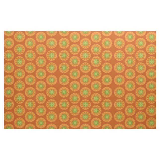 12 point star pumpkin autumn gems fabric (Fat Quarter)