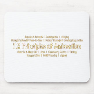 12 Principles of Animation for Animators Design Mouse Pad