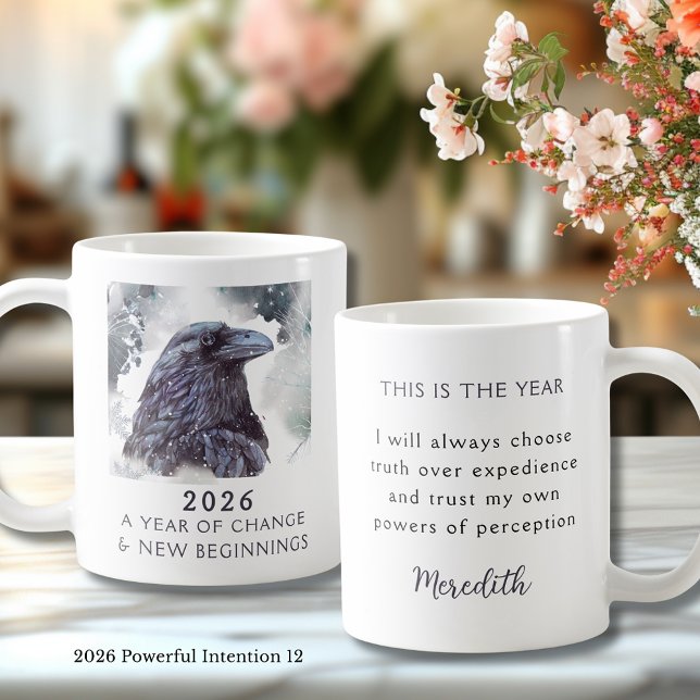 12. Raven 2026 Year of Change Powerful Intention Coffee Mug (Raven 2026 Year of Change and New Beginnings Powerful Intention 12 Coffee Mug)