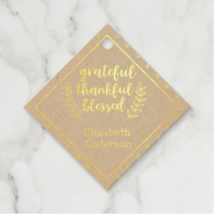 12 REAL FOIL Catholic Cross Thank You CONFIRMATION Foil Favor Tags