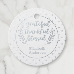 12 REAL FOIL Catholic Cross Thank You CONFIRMATION Foil Favor Tags