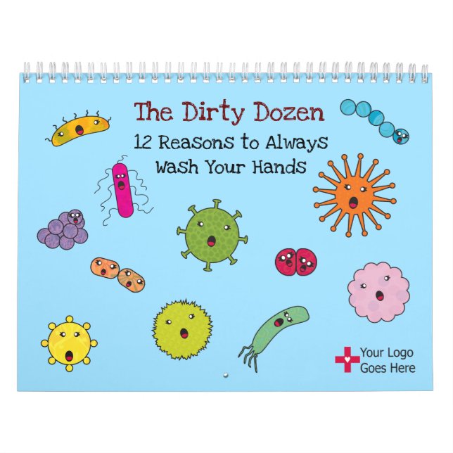 12 Reasons to Wash Your Hands Cute Germ Calendar (Cover)