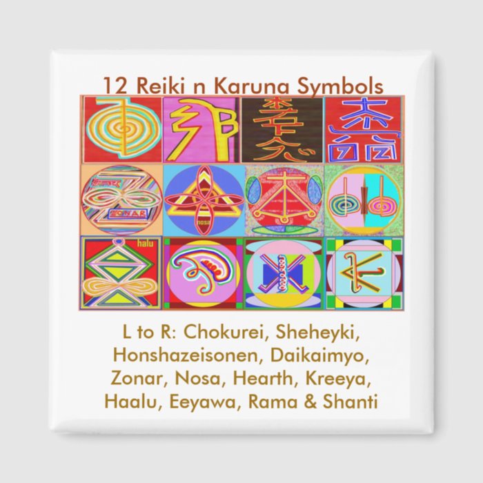 12 Reiki n Karuna Reiki Healing Designs Magnets